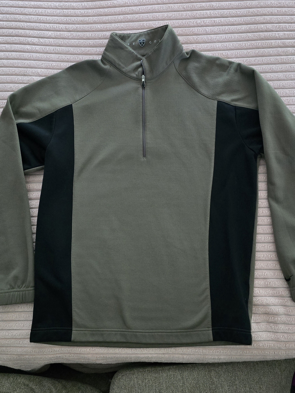 Nike Golf Green and Black Quarter-Zip Pullover